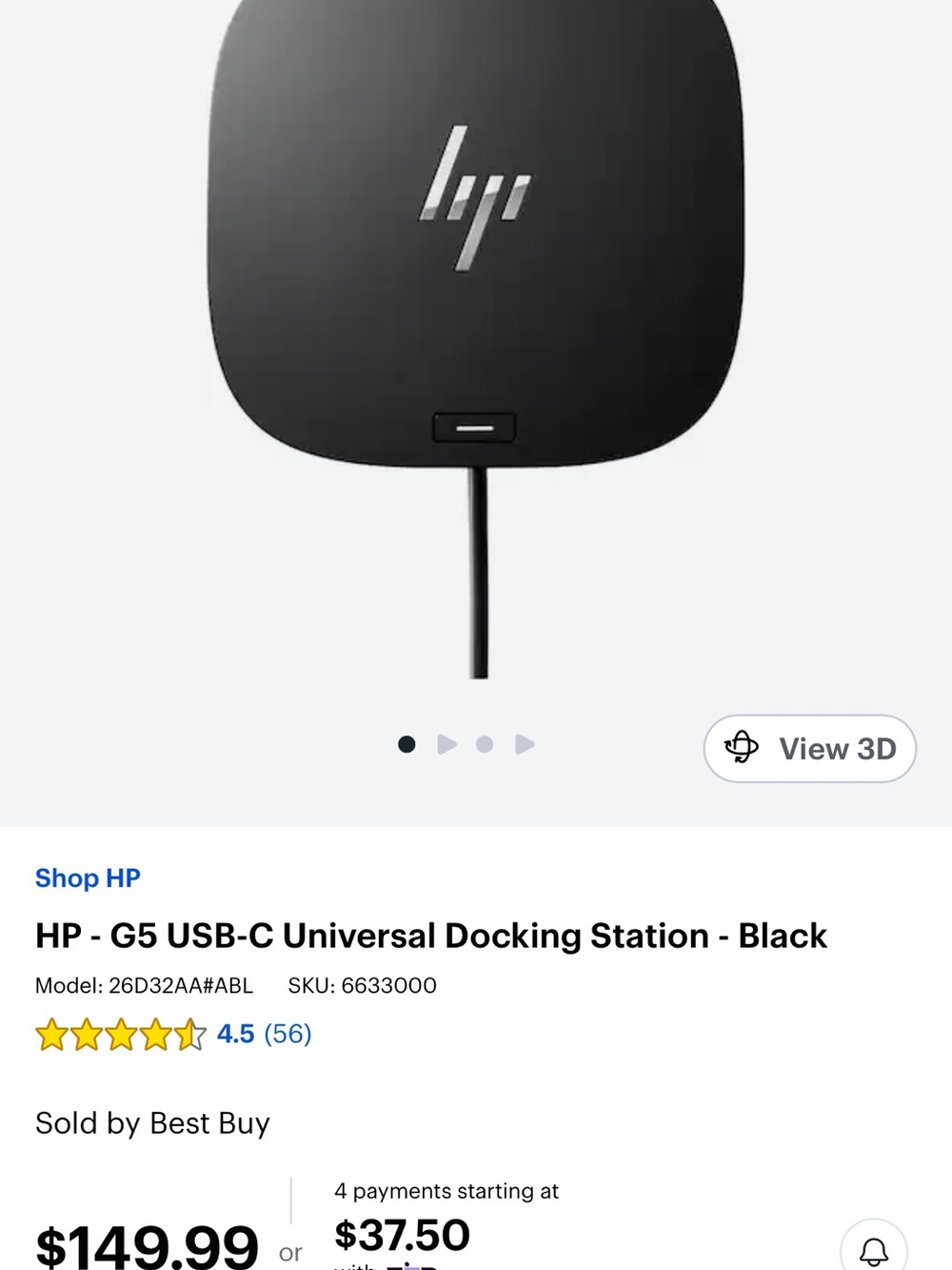 HP USB‑C Dock G5 in Kraft Brown Packaging